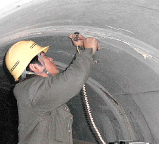 内部欠陥探査測定状況 内部欠陥探査測定状況